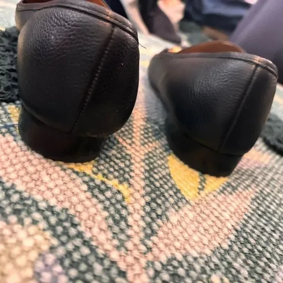 Tory Burch Jessa Black Leather Gold Horse Head Loafers Womens Size 7.5 - Picture 7 of 7